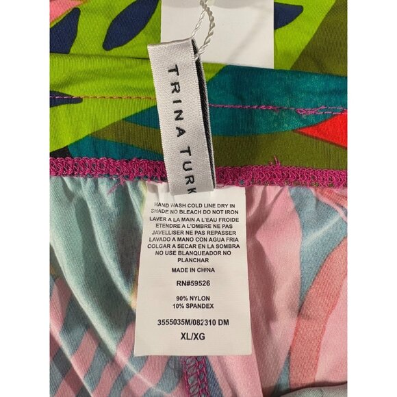 Trina Turk Floral Wide Leg Swimsuit Cover-Up Pants sz XL color Multi NWT $162 - Picture 5 of 6